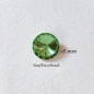 Preview: 1 Rivoli, runder Glasstein 18 mm - peridot